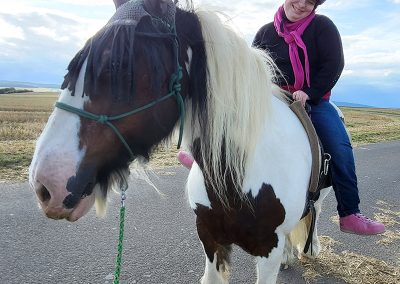 Mädchen auf dem Pferd